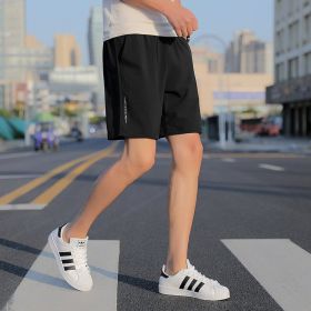 Sports Shorts Men's Five-point Pants (Option: Black-3XL)